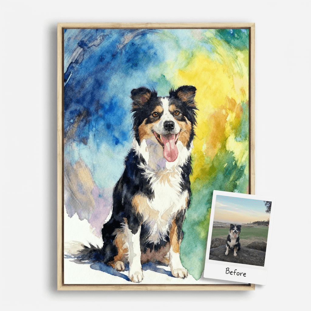 The Colourfully Painted Pet Portrait